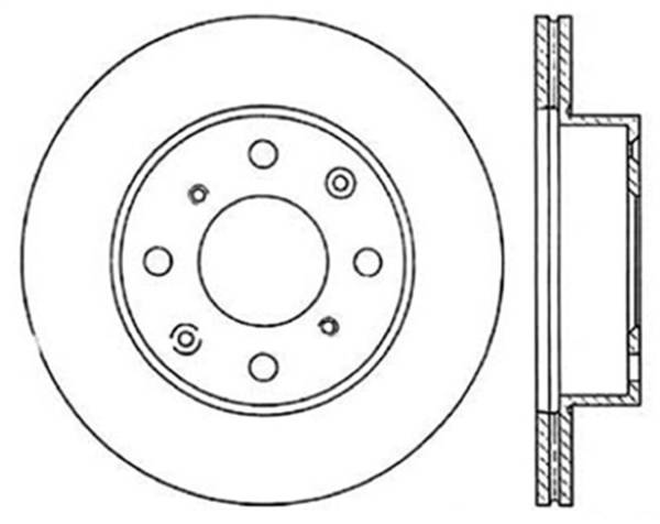 Stoptech - StopTech Sport Slotted Cryo Brake Rotor Front Left 126.40011CSL