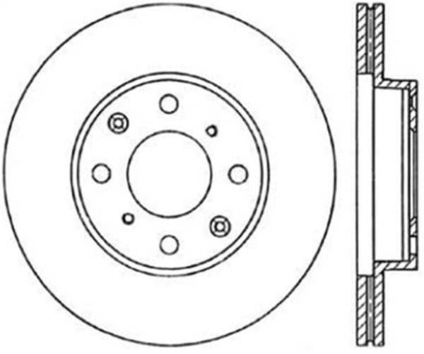 Stoptech - StopTech Sport Slotted Cryo Brake Rotor Front Left 126.40013CSL