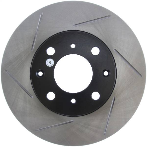 Stoptech - StopTech Power Slot 90-91 Honda CRX Si 1.6L Rear Disc Front Left Slotted Rotor - 126.40013SL