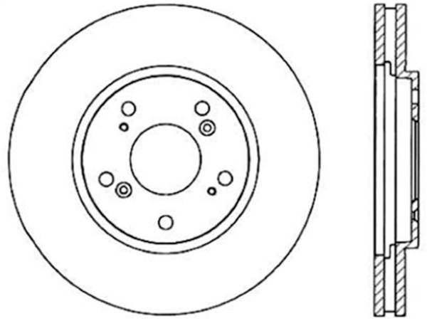 Stoptech - StopTech 91-96 Acura NSX Cryo Slotted Rear Left Sport Brake Rotor - 126.40029CSL