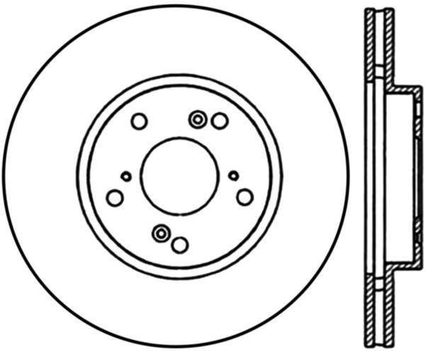 Stoptech - StopTech 13-15 Acura ILX Cryo Slotted Front Left Sport Brake Rotor - 126.40036CSL