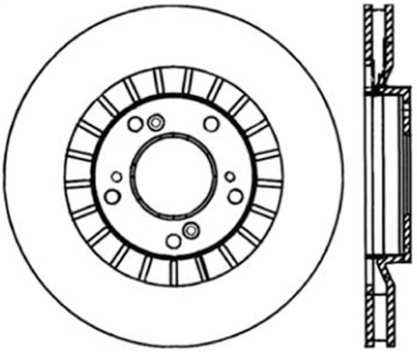 Stoptech - StopTech Power Slot 00-09 Honda S2000 CRYO Front Left Slotted Rotor - 126.40048CSL