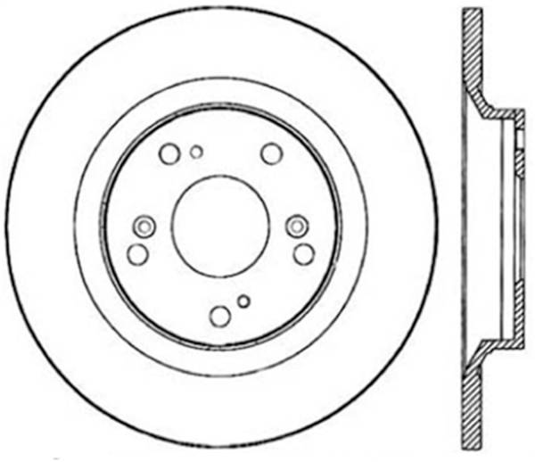 Stoptech - StopTech Power Slot 00-09 Honda S2000 CRYO Rear Left Slotted Rotor - 126.40050CSL