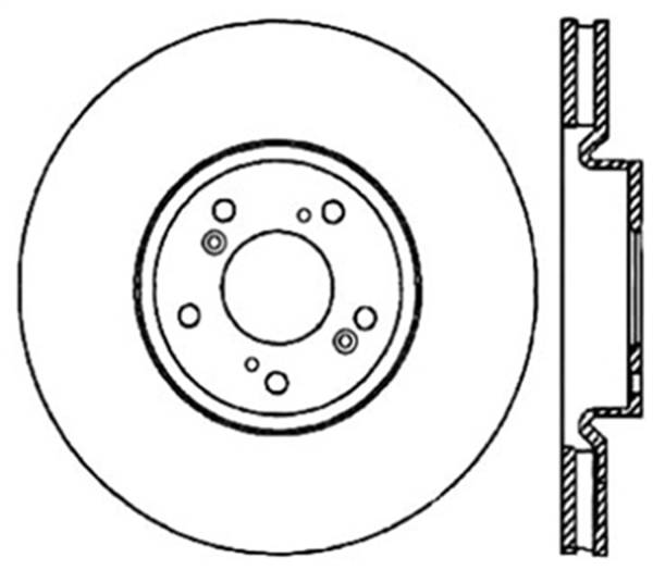 Stoptech - StopTech Power Slot 04-08 Accura TL (Brembo Caliber) Front Left Slotted CRYO Rotor - 126.40062CSL