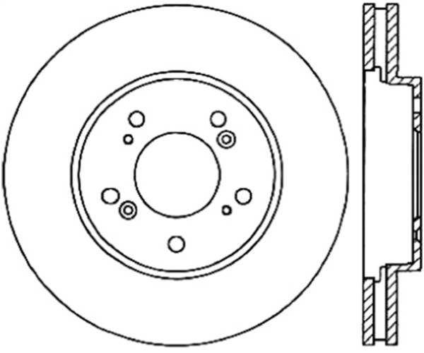 Stoptech - StopTech Power Slot 05-10 Honda Odyssey Front Left Slotted CRYO Rotor - 126.40064CSL