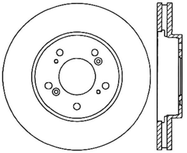 Stoptech - StopTech Sport Slotted Cryo Brake Rotor Front Right 126.40066CSR