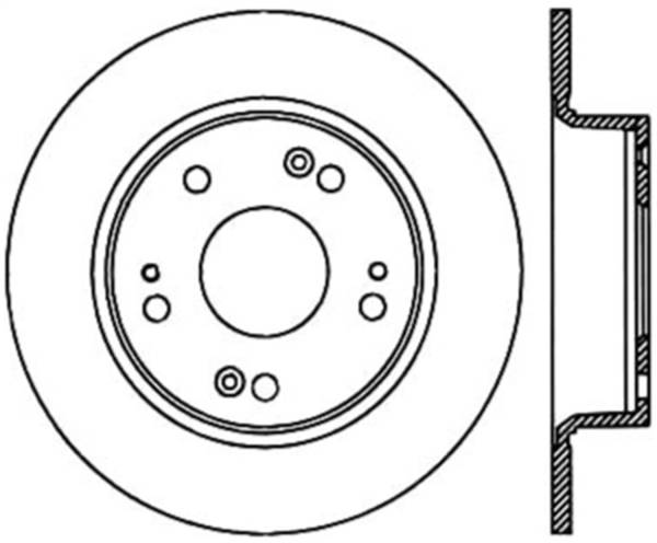 Stoptech - StopTech Power Slot 09-12 Acura TSX / 08-12 Honda Accord Coupe Rear Left Slotted CRYO Rotor - 126.40068CSL