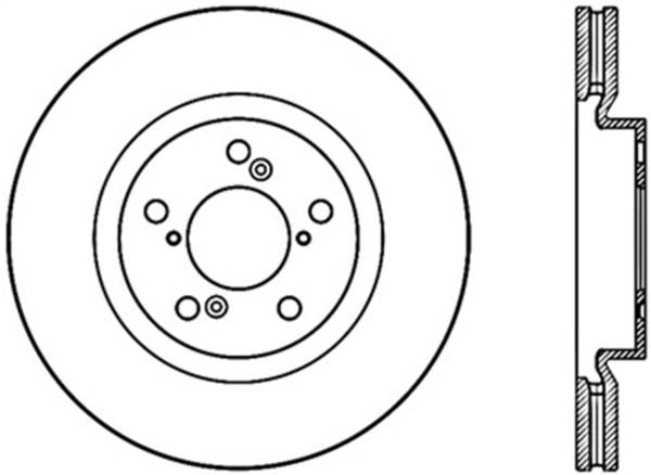 Stoptech - StopTech Sport Slotted Cryo Brake Rotor Front Right 126.40075CSR