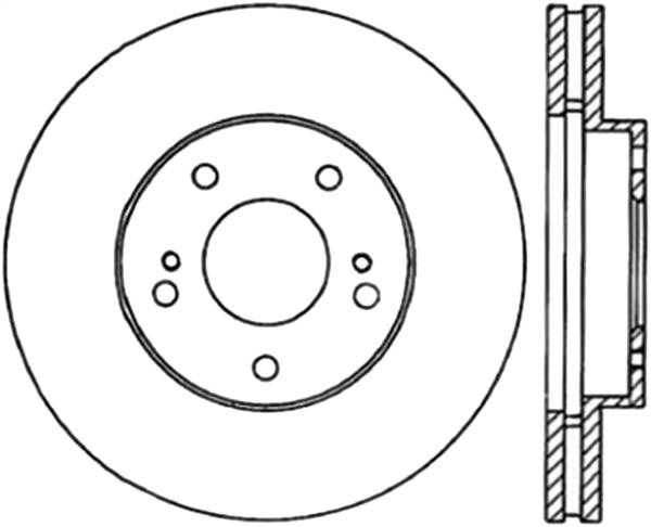 Stoptech - StopTech Power Slot 7/90-96 300ZX Slotted Front Left Cryo Rotor - 126.42050CSL