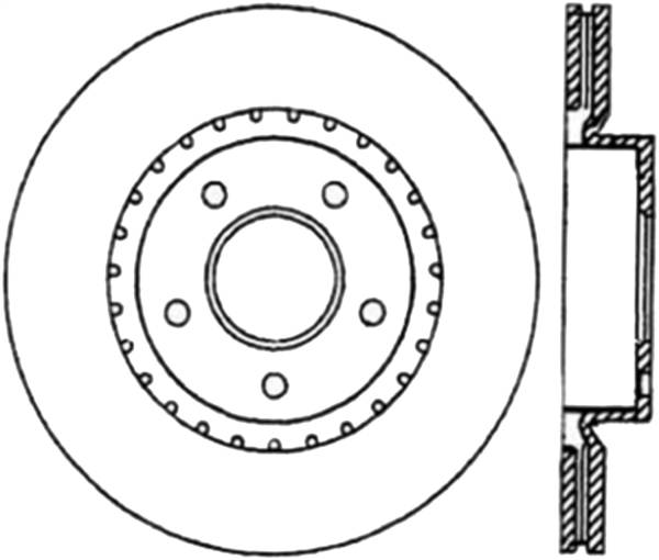 Stoptech - StopTech Power Slot 03-05 350Z / 03-04 G35 / 03-05 G35X CRYO Slotted Front Left Rotor - 126.42074CSL