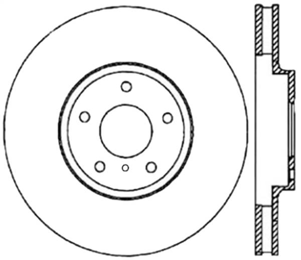 Stoptech - StopTech Power Slot 06-07 350Z / 05-07 G35 / 06-07 G35X SportStop CRYO Slotted Front Left Rotor - 126.42080CSL