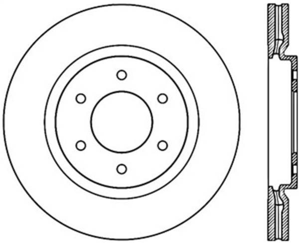 Stoptech - StopTech Power Slot 08-09 Infiniti QX4/QX56 / 07-09 Nissan Armada Right Front Slotted Cryo Rotor - 126.42099CSR