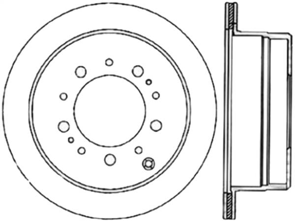 Stoptech - StopTech 98-07 Toyota Land Cruiser Rear Left Slotted Sport Cryo Brake Rotor - 126.44087CSL