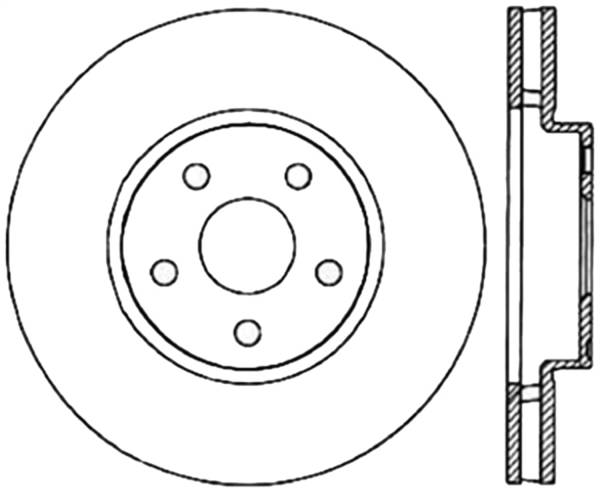 Stoptech - StopTech Sport Slotted (CRYO) 92-95 Toyota MR2 Front Right Slotted Rotor - 126.44095CSR