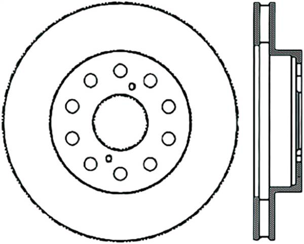 Stoptech - StopTech Sport Slotted Cryo Brake Rotor Front Right 126.44102CSR