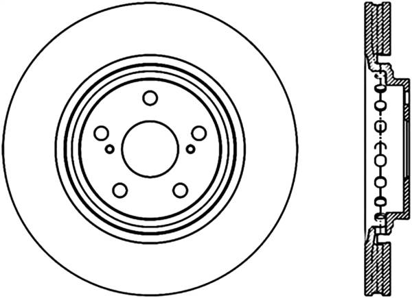 Stoptech - StopTech 10-15 Lexus RX350 Cryo Sport Front Right Slotted Rotor - 126.44158CSR