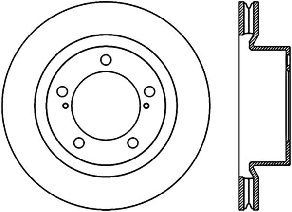 Stoptech - StopTech 08-13 Lexus LX 450/470/570 / 08-13 Land Cruiser Front Left Slotted CRYO-STOP Brake Rotor - 126.44162CSL