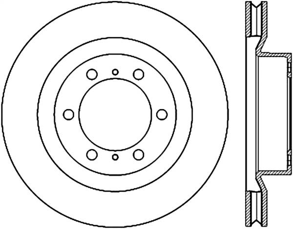 Stoptech - StopTech 15-17 Lexus GX Front Slotted Left Cryo Rotor - 126.44174CSL