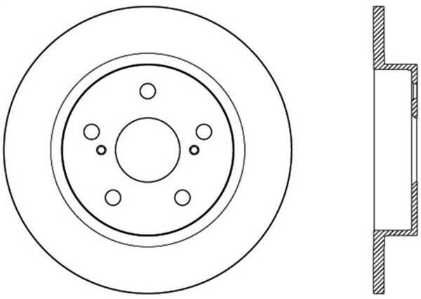 Stoptech - StopTech 11-13 Scion tC Rear Slotted Left Sport Brake Rotor - 126.44179SL