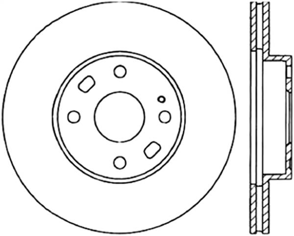 Stoptech - StopTech Power Slot 94-97/99-05 Mazda Miata (01-05 Normal Suspension Only) SportStop Cryo Slotted F - 126.45050CSL