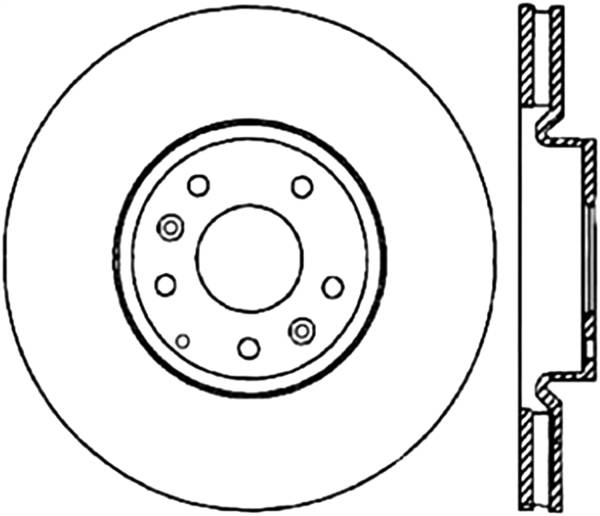 Stoptech - StopTech Power Slot 2003+ Mazda RX8 Slotted CRYO Left Front Rotor - SPORT SUSPENSION ONLY - 126.45071CSL