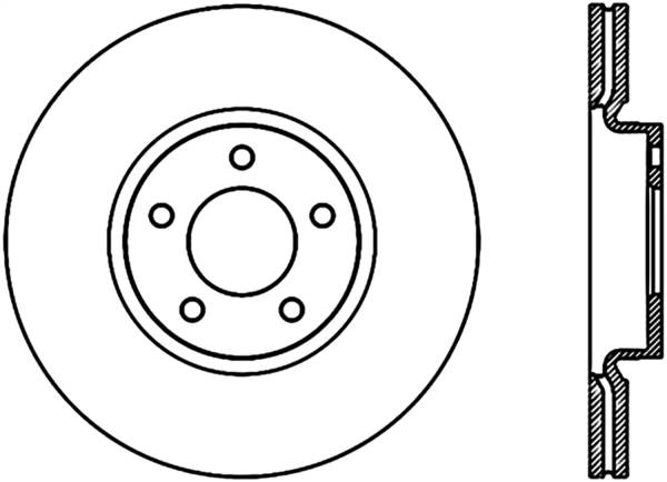 Stoptech - StopTech Power Slot 07-09 Mazdaspeed3 Slotted CRYO Left Front Rotor - 126.45078CSL