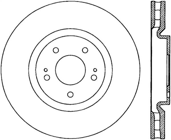 Stoptech - StopTech Power Slot 03-06 Evo 8 & 9 Cryo Slotted Left Front Rotor - 126.46064CSL