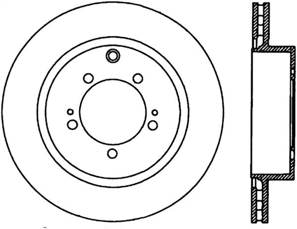 Stoptech - StopTech Power Slot 03-06 Evo 8 & 9 Cryo Slotted Left Rear Rotor - 126.46065CSL