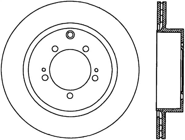 Stoptech - StopTech Power Slot 08-09 Evo 10 Cryo Slotted Left Rear Rotor - 126.46075CSL