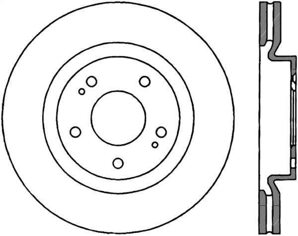 Stoptech - StopTech Power Slot 08-09 Evo 10 Cryo Slotted Left Front Rotor - 126.46076CSL