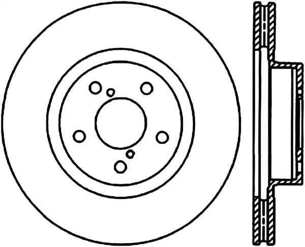 Stoptech - StopTech Power Slot 13 BRZ/90-05 Legacy Sedan / 05-06 Saab 9-2X Front Right Slotted CRYO-STOP Rotor - 126.47012CSR