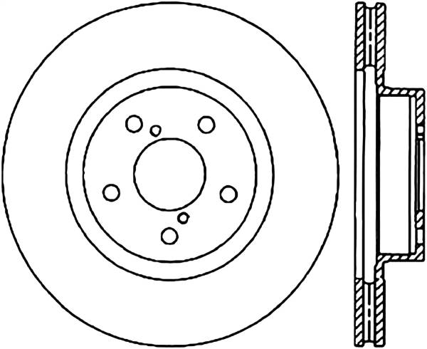 Stoptech - StopTech Power Slot 05-08 STi (5x114.3) CRYO Front Left Rotor - 126.47022CSL