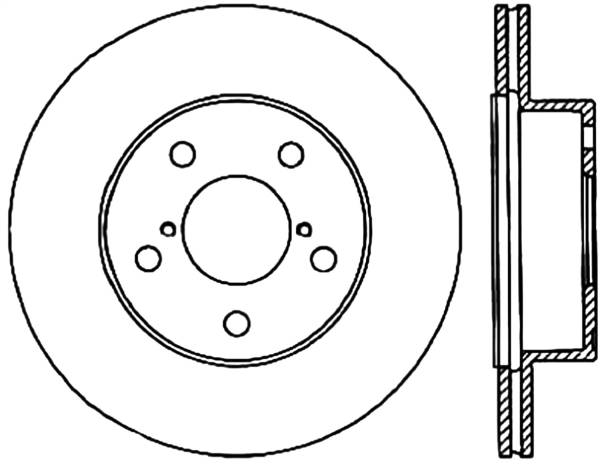 Stoptech - StopTech Sport Slotted Cryo Brake Rotor Rear Right 126.47023CSR