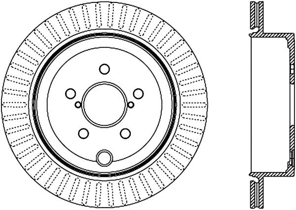 Stoptech - StopTech Power Slot 13 Scion FR-S / 13 Subaru BRZ Rear Left Cryo Slotted Rotor - 126.47031CSL