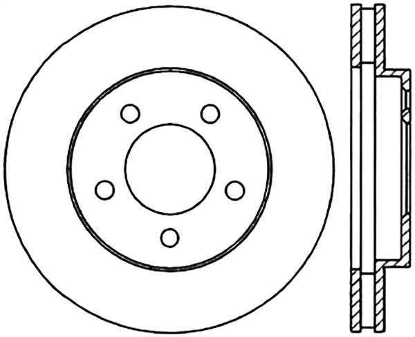 Stoptech - StopTech Sport Slotted Cryo Brake Rotor Front Left 126.61033CSL