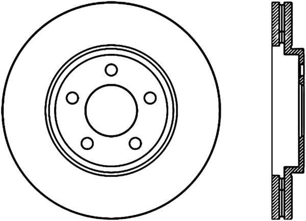 Stoptech - StopTech 03-11 Ford Crown Victoria Cryo Slotted Front Left Sport Brake Rotor - 126.61072CSL