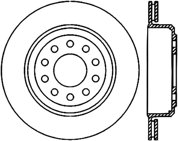 Stoptech - StopTech Sport Slotted Cryo Brake Rotor Rear Left 126.61075CSL