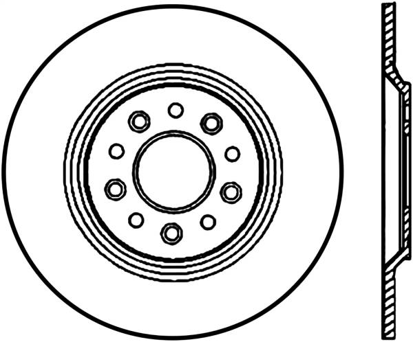 Stoptech - StopTech Sport Slotted Cryo Brake Rotor Rear Left 126.61081CSL