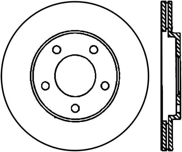 Stoptech - StopTech Power Slot 05-10 Mustang V6/4.0L / GT V8-4.6L Rear Left CRYO Rotor - 126.61087CSL