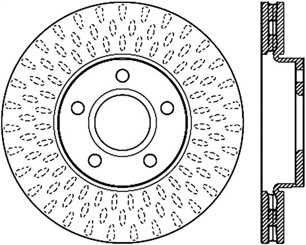 Stoptech - StopTech Sport Slotted Cryo Brake Rotor Front Left 126.61100CSL