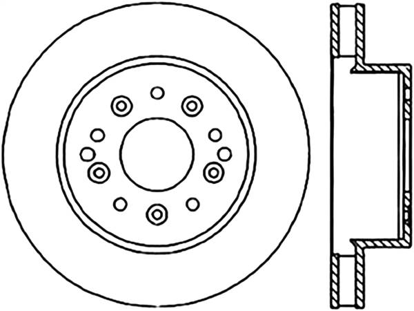 StopTech - StopTech Sport Slotted Cryo Brake Rotor Front and Rear Left 126.62007CSL