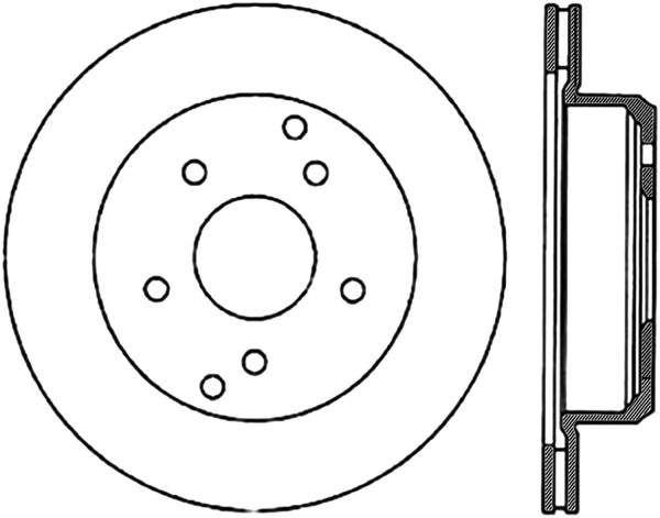 Stoptech - StopTech Sport Slotted Cryo Brake Rotor Rear Right 126.62021CSR