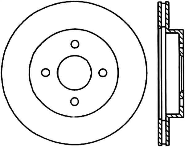 Stoptech - StopTech Sport Slotted Cryo Brake Rotor Front Left 126.62038CSL