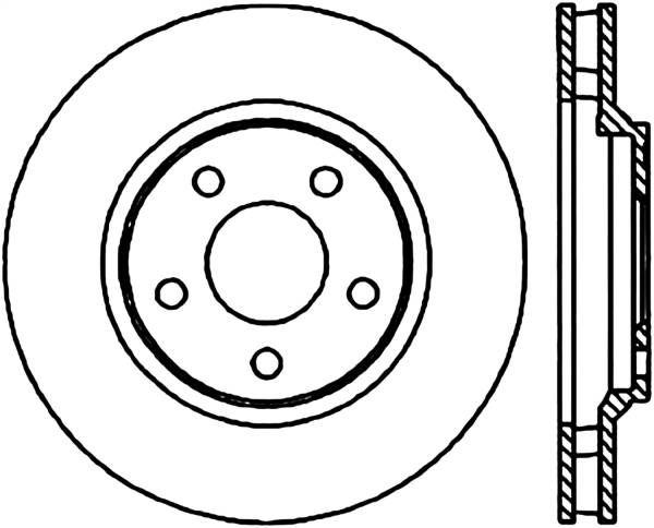 Stoptech - StopTech Power Slot 98-02 Pontiac Firebird/Trans Am / Chevy Camaro Front Left Slotted CRYO Rotor - 126.62055CSL