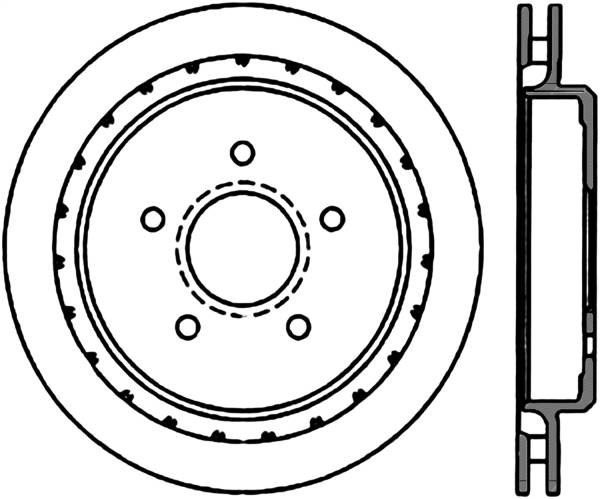 Stoptech - StopTech Power Slot 97-04 Chevy Corvette Slotted Left Rear CRYO Rotor - 126.62061CSL