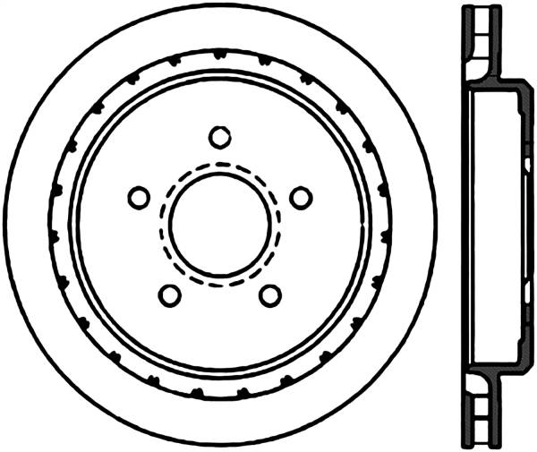 Stoptech - StopTech Power Slot 97-04 Chevy Corvette Slotted Right Rear CRYO Rotor - 126.62062CSR