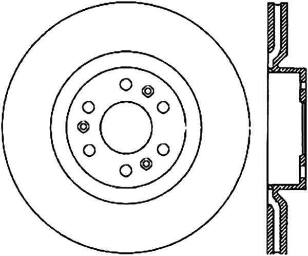 Stoptech - StopTech Sport Slotted Cryo Brake Rotor Rear Right 126.62076CSR