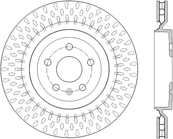 Stoptech - StopTech Power Slot 13-15 Cadillac CTS-V Rear Left Sportstop Slotted Rotor - 126.62119CSL