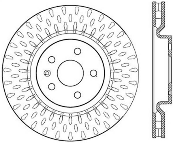 Stoptech - StopTech Power Slot 14-17 Chevrolet SS Front Left Slotted Rotor - 126.62124CSL