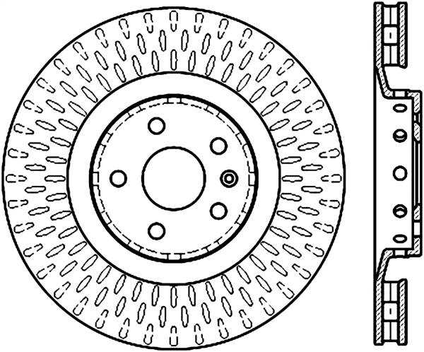 Stoptech - StopTech 09-15 Cadillac CTS-V Cryo Slotted Front Left Sport Brake Rotor - 126.62128CSL